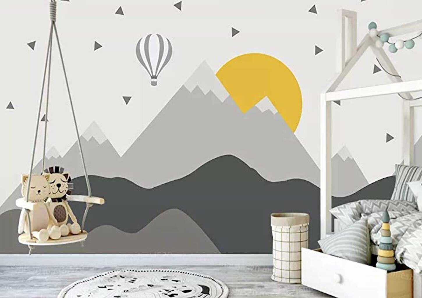 Hot Air Balloons And 2024 Mountain Wall Decal